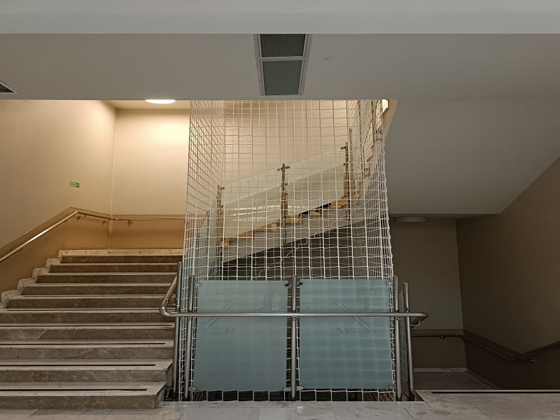 MERDİVEN FİLESİ 5 X 5 CM GÖZ ARALIĞINDA 6 MM İP KALINLIĞINDA POLYESTER BEYAZ RENK